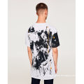 Paint Splatter Print Round Neck T-Shirt